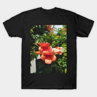 Beachside Orange Hibiscus Flower T-Shirt